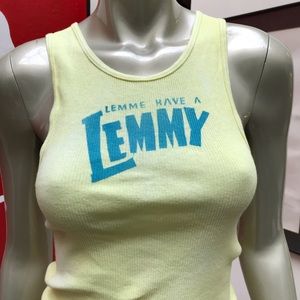 LEMME HAVE A LEMMY lemonade Lemons distressed ribbed soft tank top art M